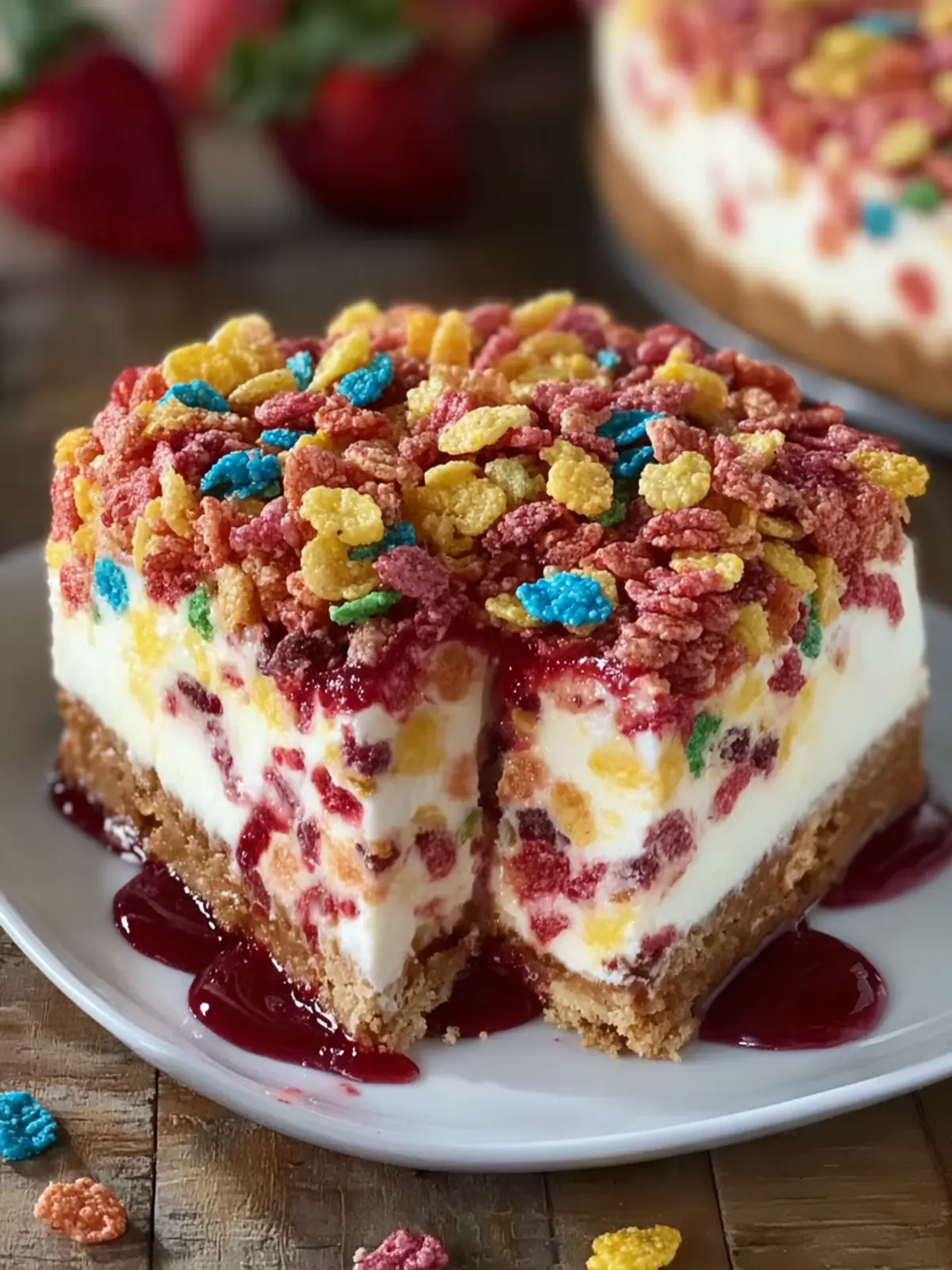 Fruity Cereal Cheesecake Delight First Image