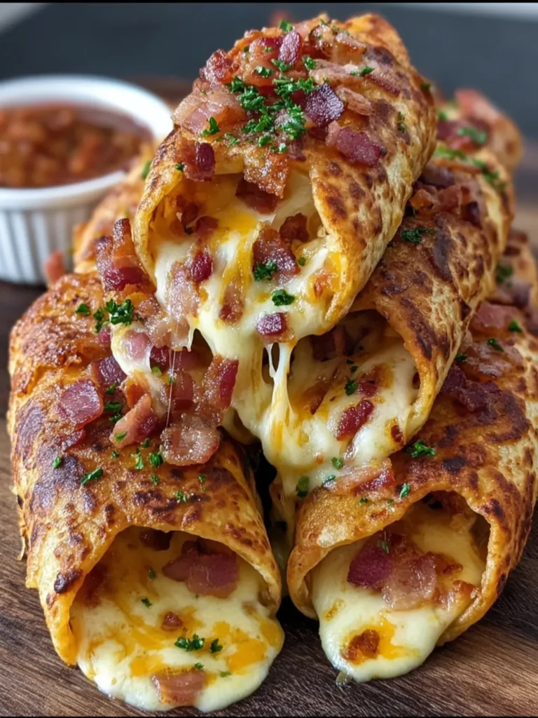 Cheesy Bacon Taquito Rolls First Image