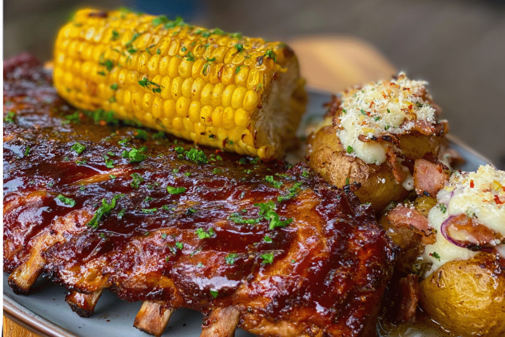 u6459314345 httpss.mj .runAzYnuNXG6nE Close up of BBQ ribs wit b1eaca11 544e 444c a25e 70c2dc74db6b 3