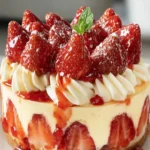 Strawberry-Topped Creamy Cheesecake Meal First Image