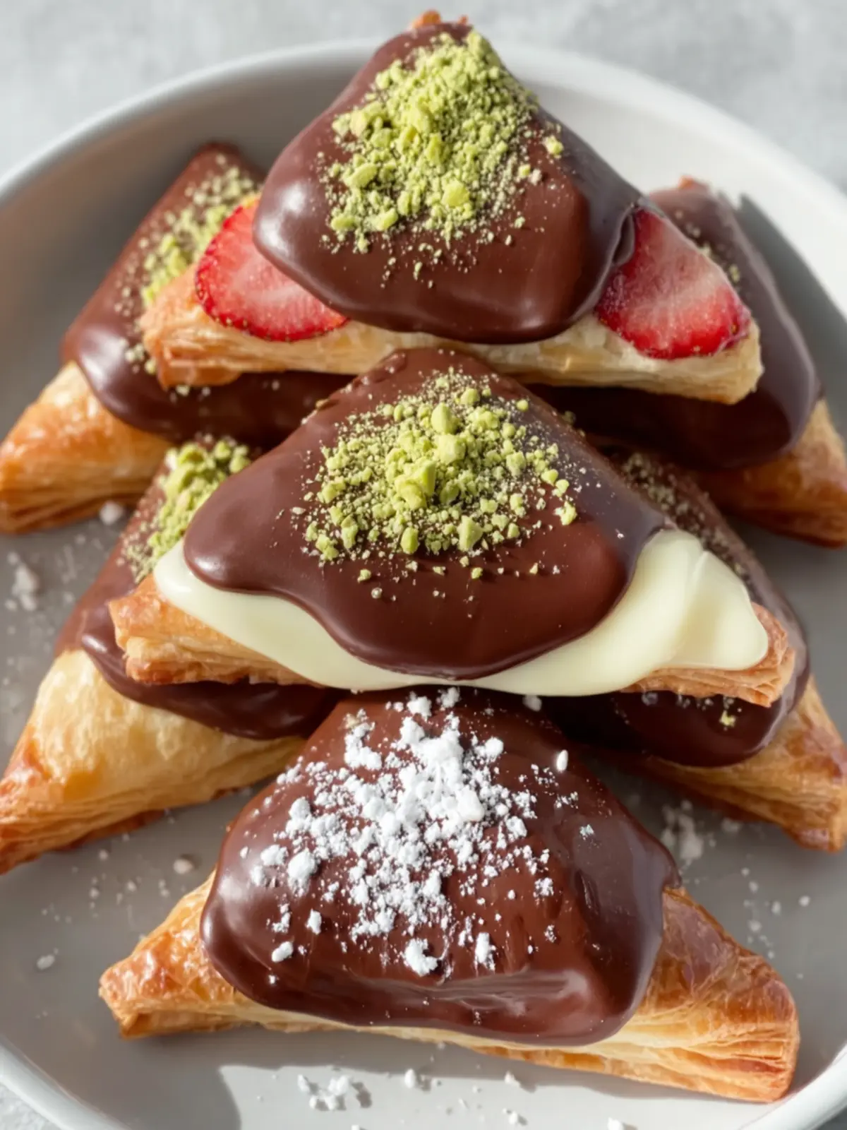 Triangular Chocolate Ganache Pastries First Image