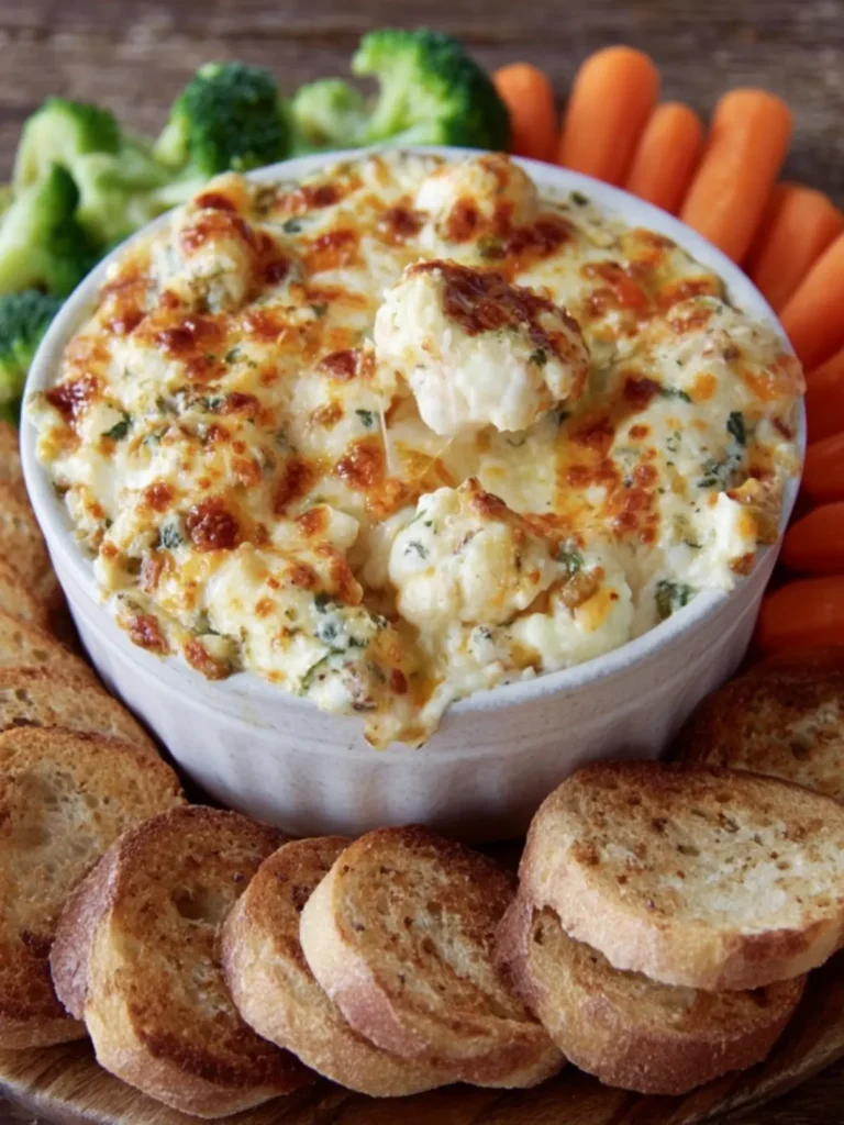Cheesy Vegetable Dip Platter First Image