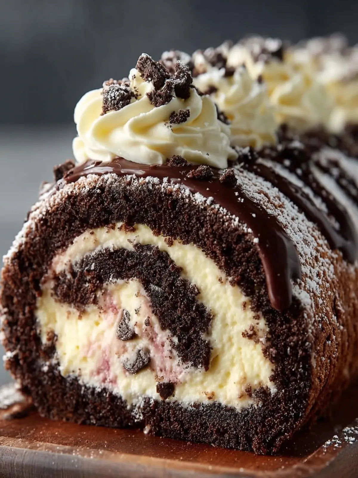 Decadent Chocolate Roll Cake First Image