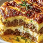 Traditional Greek Moussaka Dish First Image