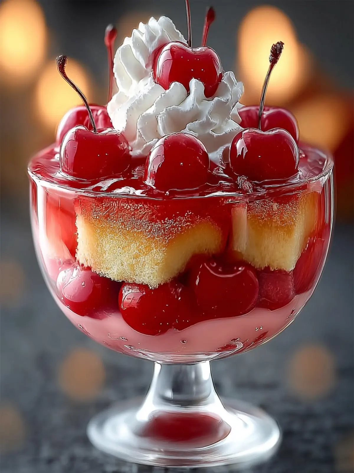 Luxurious Cherry Trifle Dessert First Image