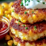 Cheesy Corn Potato Fritters Recipe First Image