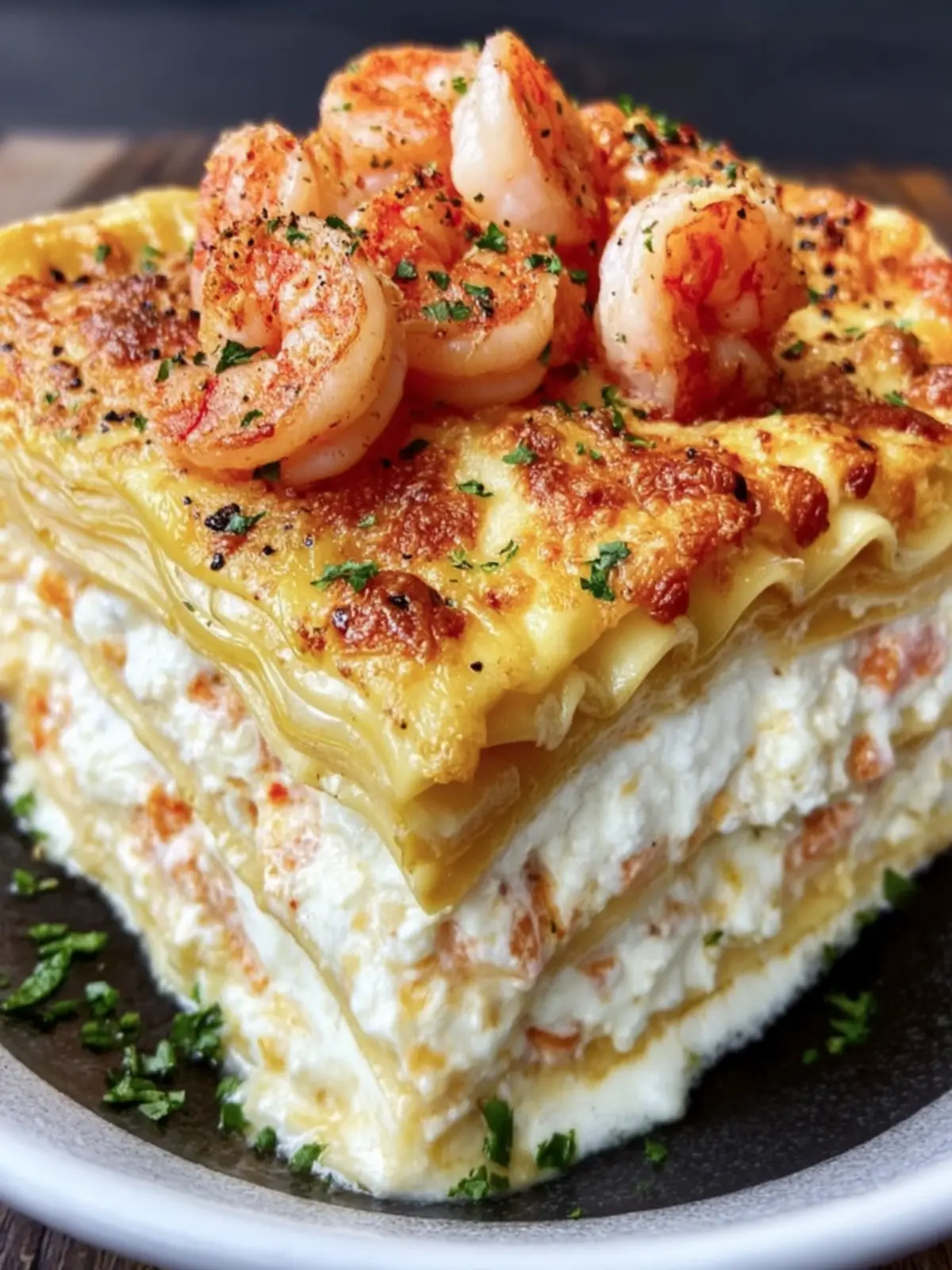 Cheesy Shrimp Lasagna Bake First Image