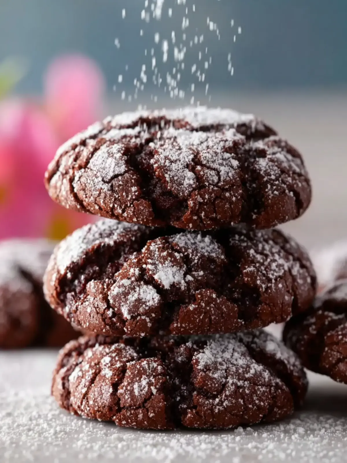 Flourless Chocolate Crinkle Cookies First Image