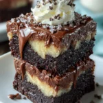 Decadent Baileys Brownies Recipe with 3 Layers of Bliss First Image