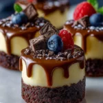 Brownie Bottom Mini Cheesecakes First Image