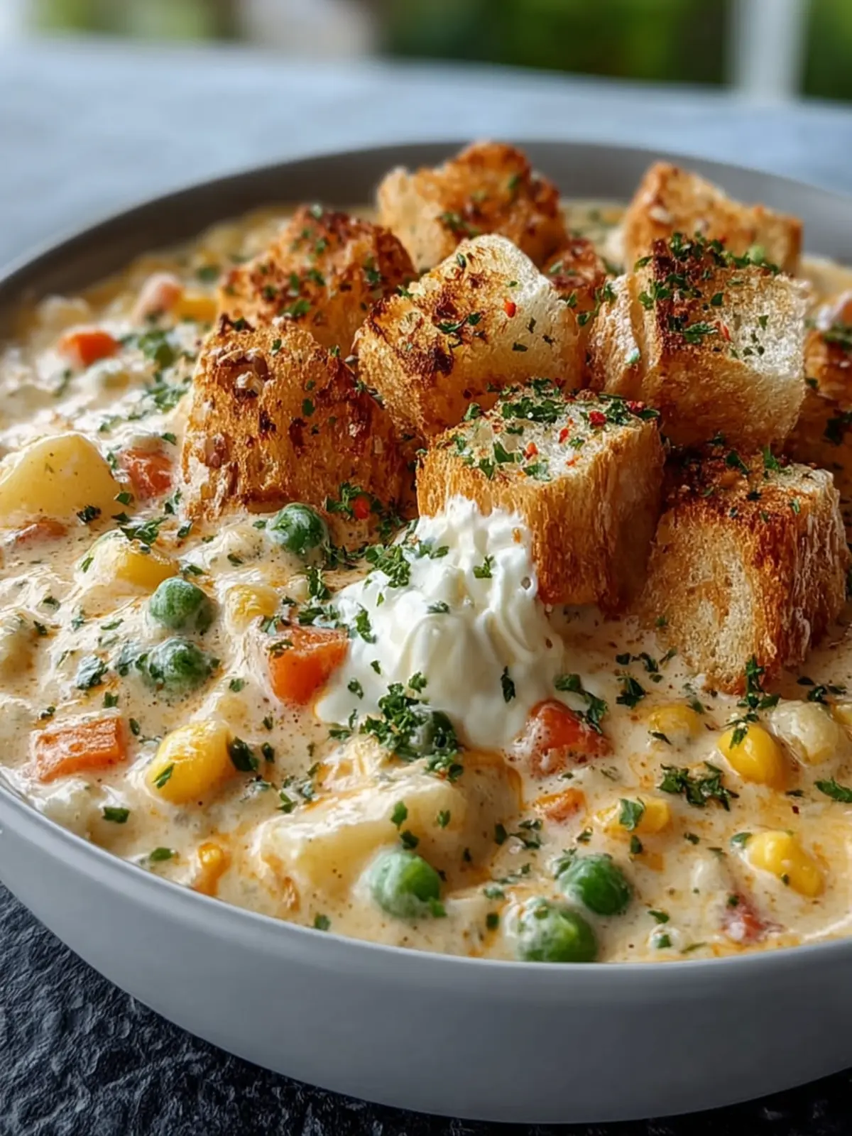 Pressure Cooker Copycat Dixie Stampede Creamy Vegetable Soup First Image