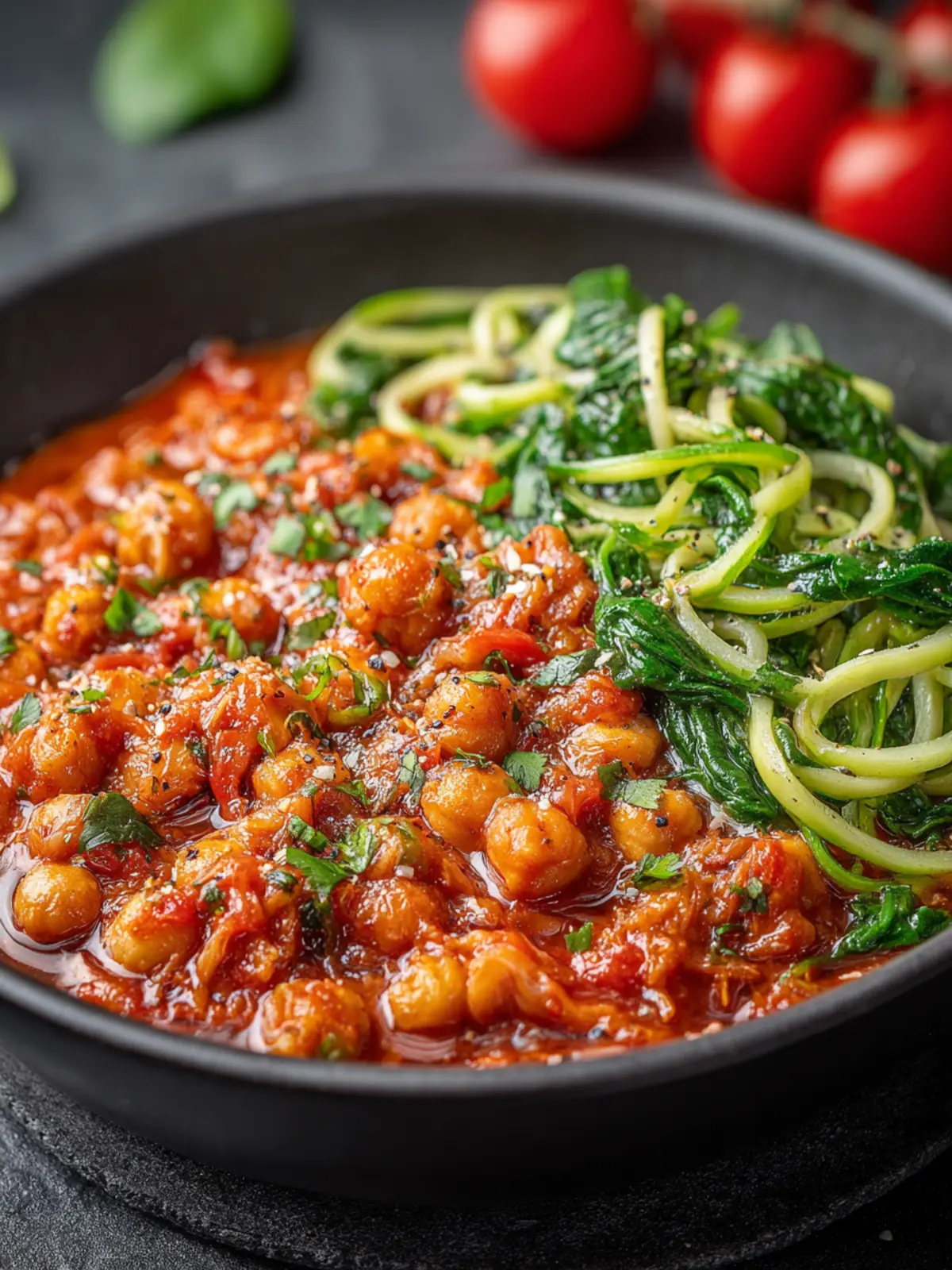Harissa Chickpea & Spinach Skillet First Image