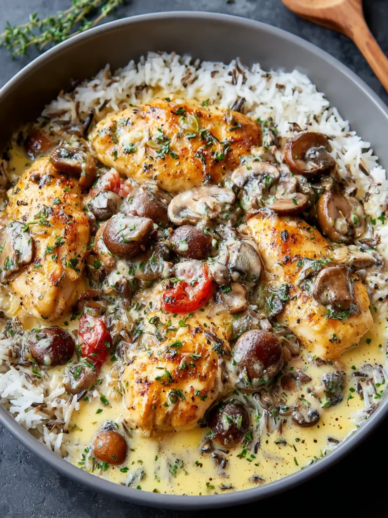 Chicken, Mushroom & Wild Rice Skillet First Image