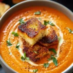 Creamy Tomato Bisque with Grilled Cheese Croutons: An Incredible Ultimate Recipe First Image