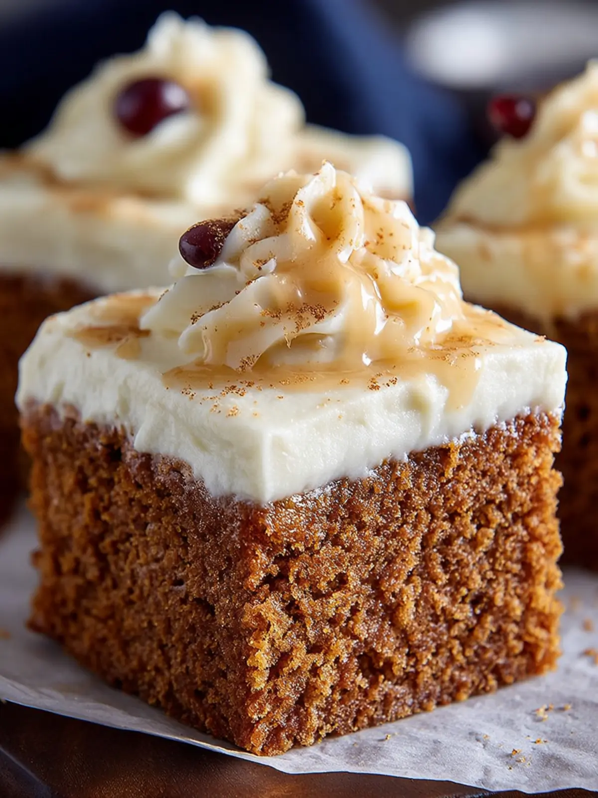 Easy Gingerbread Snack Cake with Cream Cheese Frosting First Image