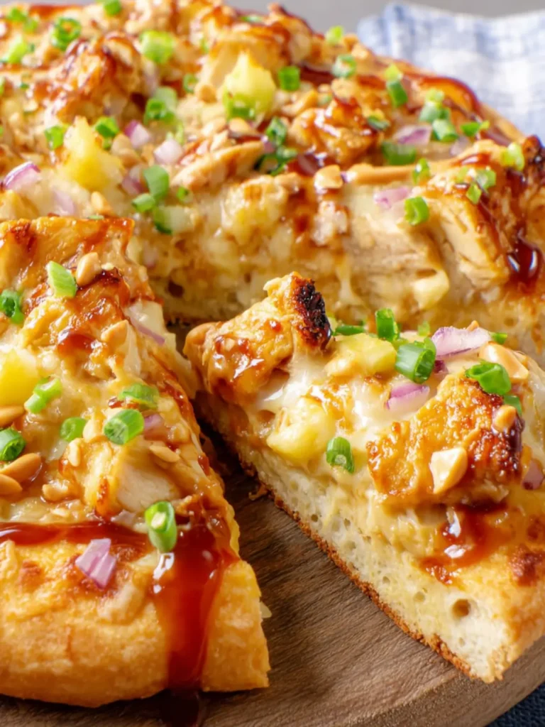 Peanut Butter Chicken Pizza (Chicken Satay Pizza) First Image