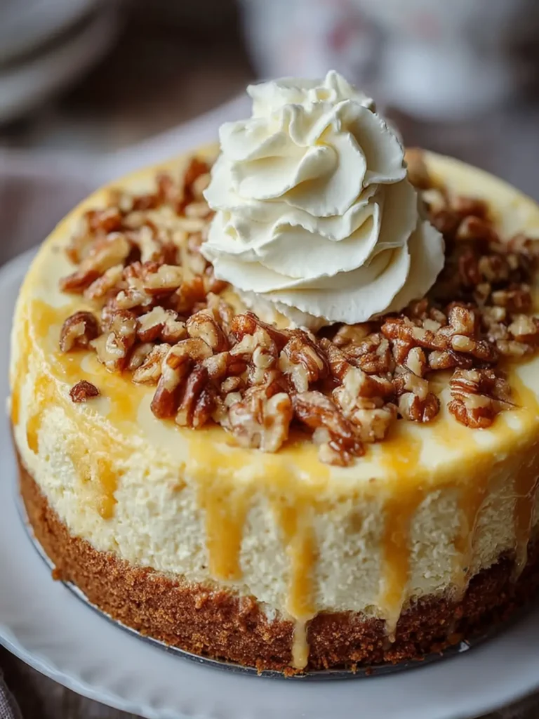 Carrot Cake Cheesecake with Creamy Topping First Image