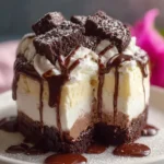 Frozen Brownie Ice Cream Cake First Image