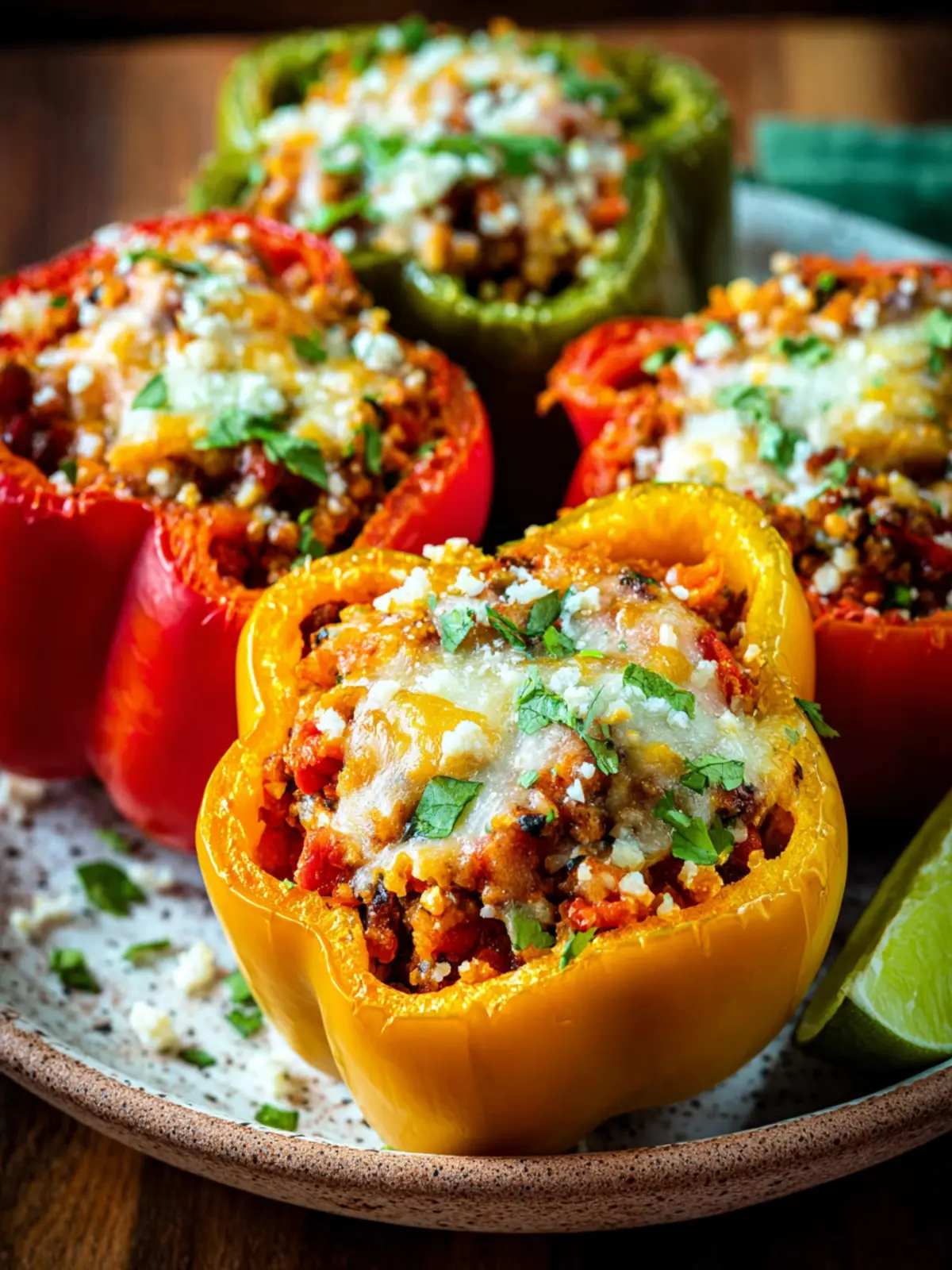 Southwestern Stuffed Peppers with Cauliflower Rice First Image