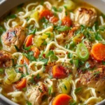 Classic Ginger Garlic Chicken Noodle Soup First Image
