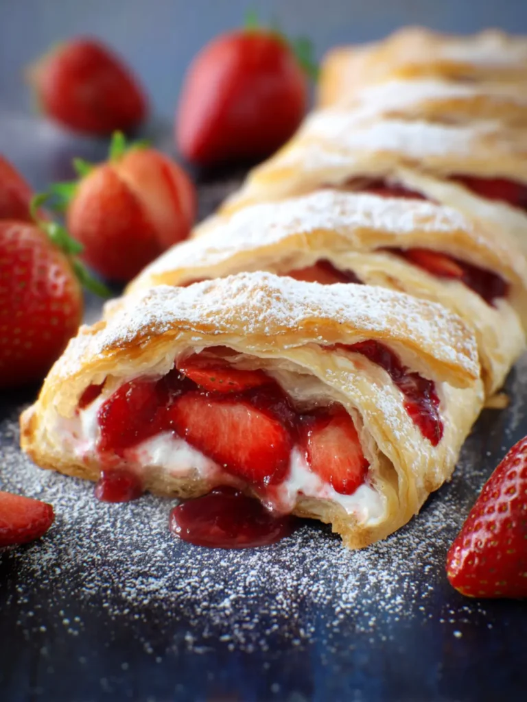 Easy Strawberry Cream Cheese Strudel First Image
