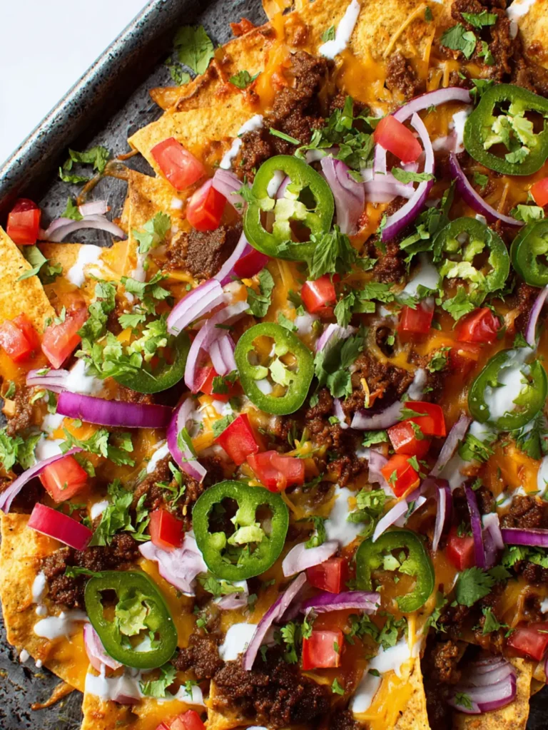 Sheet Pan Beef Nachos First Image