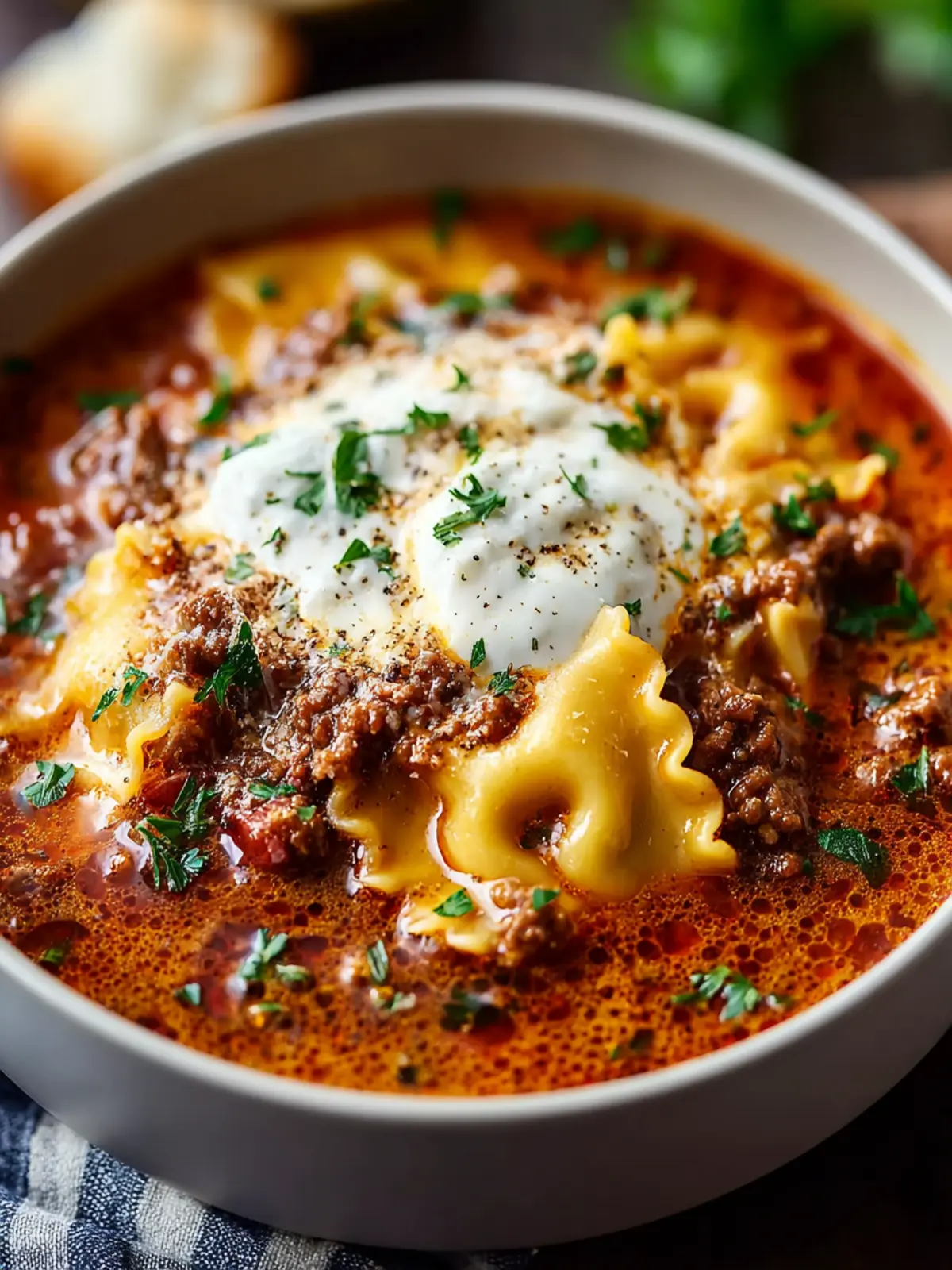 High Protein Lasagna Soup First Image