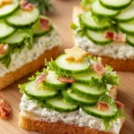 Christmas Tree Cucumber Sandwiches First Image