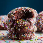 Chocolate Crinkle Sprinkle Cookies First Image