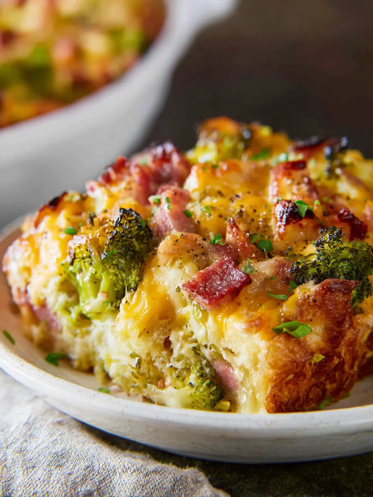 Ham and Cheese Strata with Broccoli Third Image jyscr0
