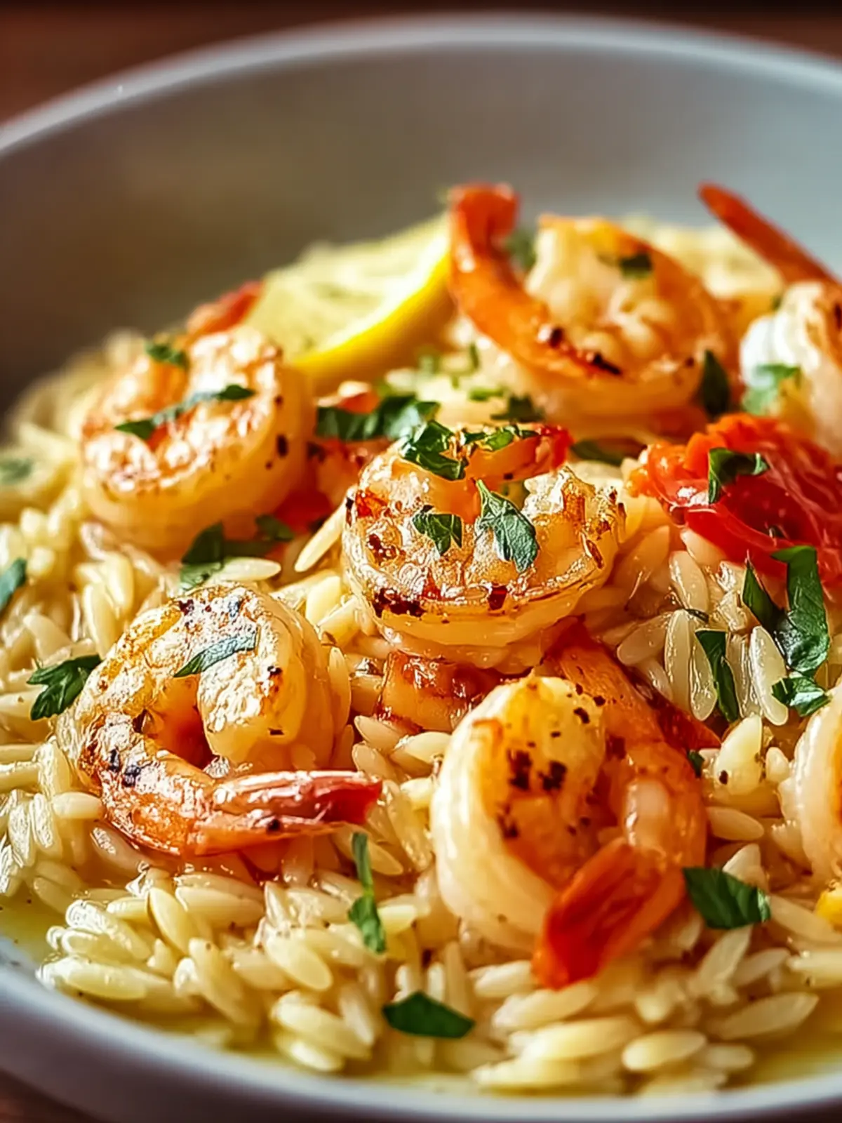 Shrimp Orzo In Lemon Garlic Sauce An Amazing Ultimate Recipe Third Image iyqmnb
