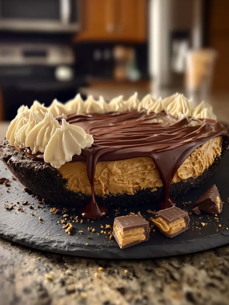 Chocolate Peanut Butter Cream Pie First Image