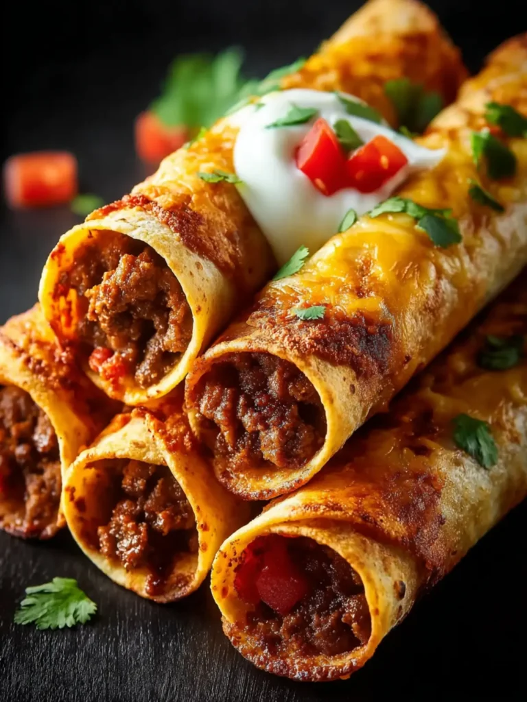 Crispy Cheesy Beef Taquitos First Image