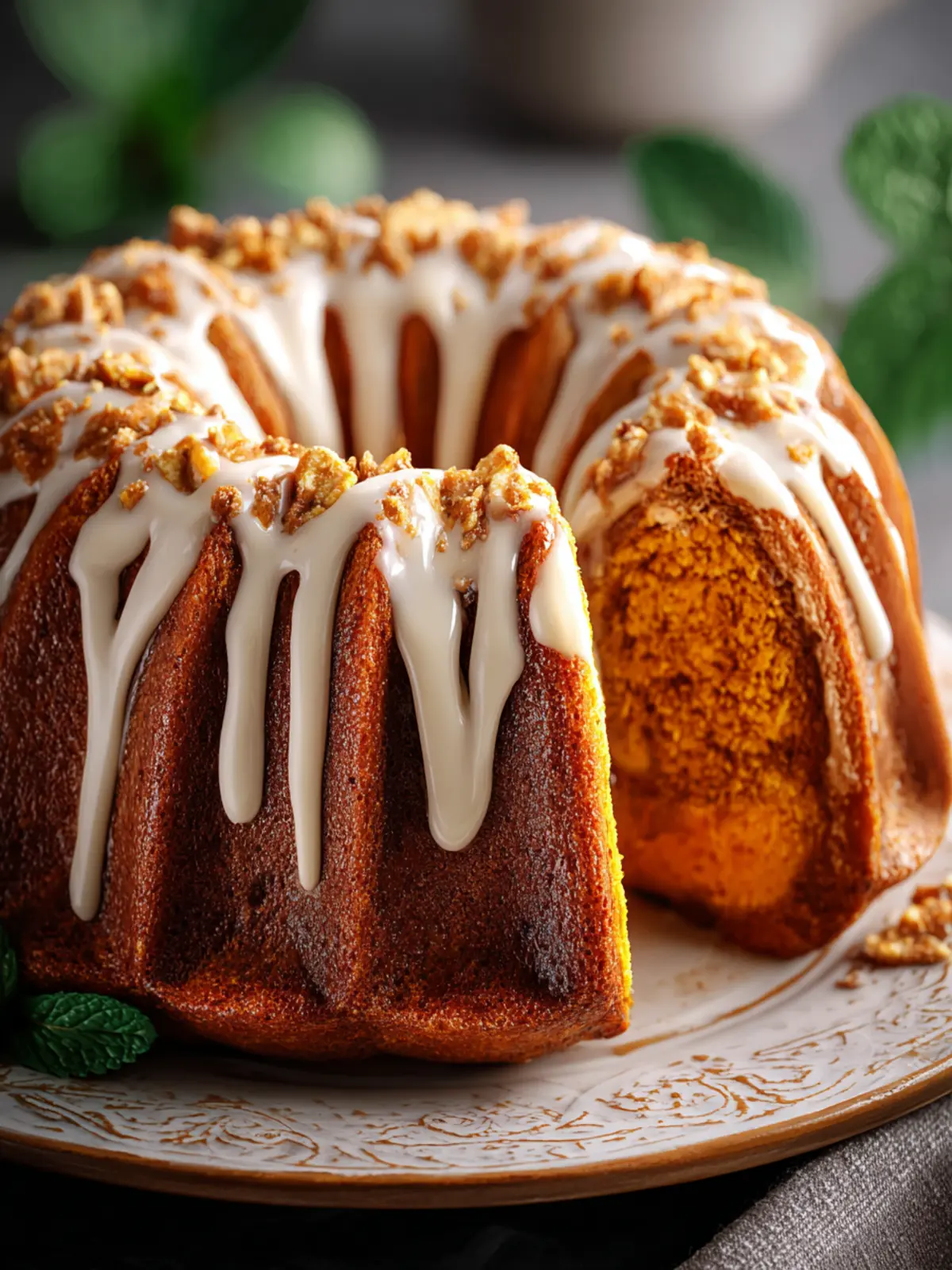 Pumpkin Cream Cheese Bundt Cake First Image