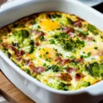 Broccoli, Ham, and Mozzarella Baked with Eggs First Image