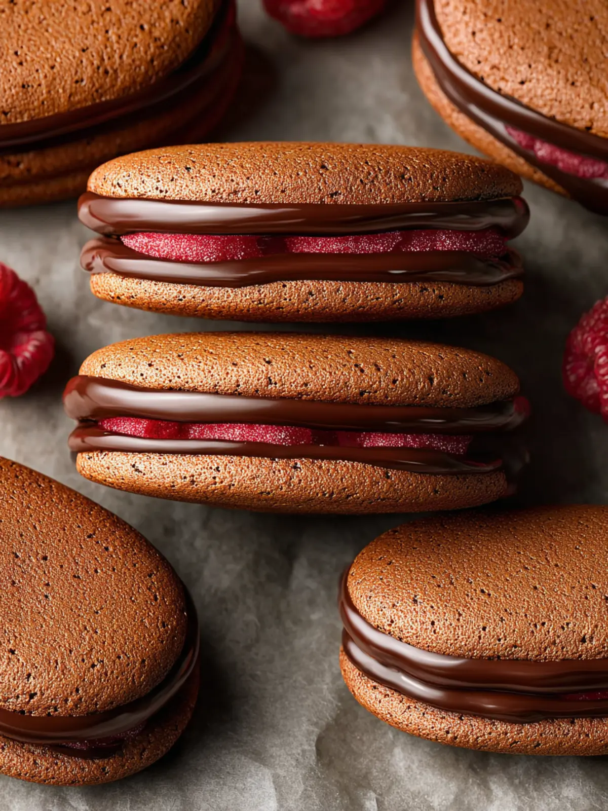 Chocolate Raspberry Milano Cookies First Image