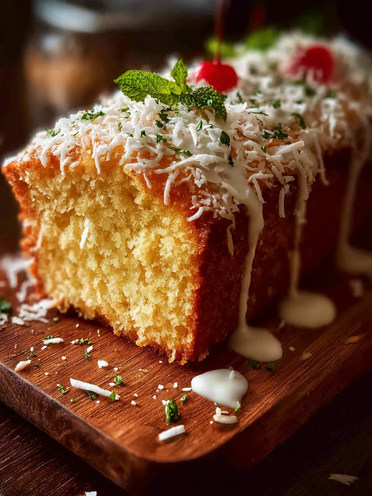 Easy Coconut Loaf Cake First Image
