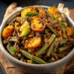 Aloo Bhindi Recipe (Indian Potato Okra Stir Fry) First Image