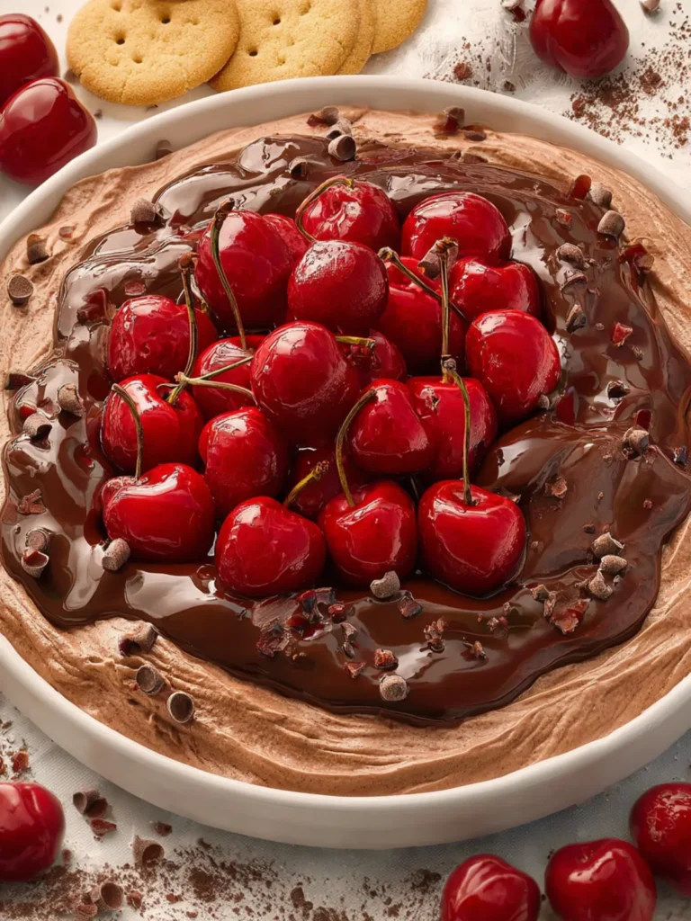 Chocolate Cherry Cheesecake Dip First Image