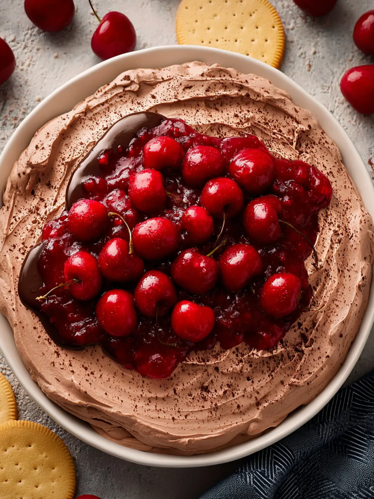 Chocolate Cherry Cheesecake Dip Second Image an6tgw