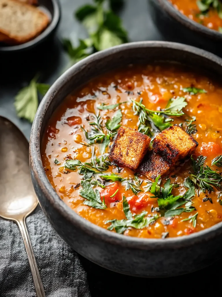 Comforting Red Lentil Soup Recipe for Cozy Days First Image