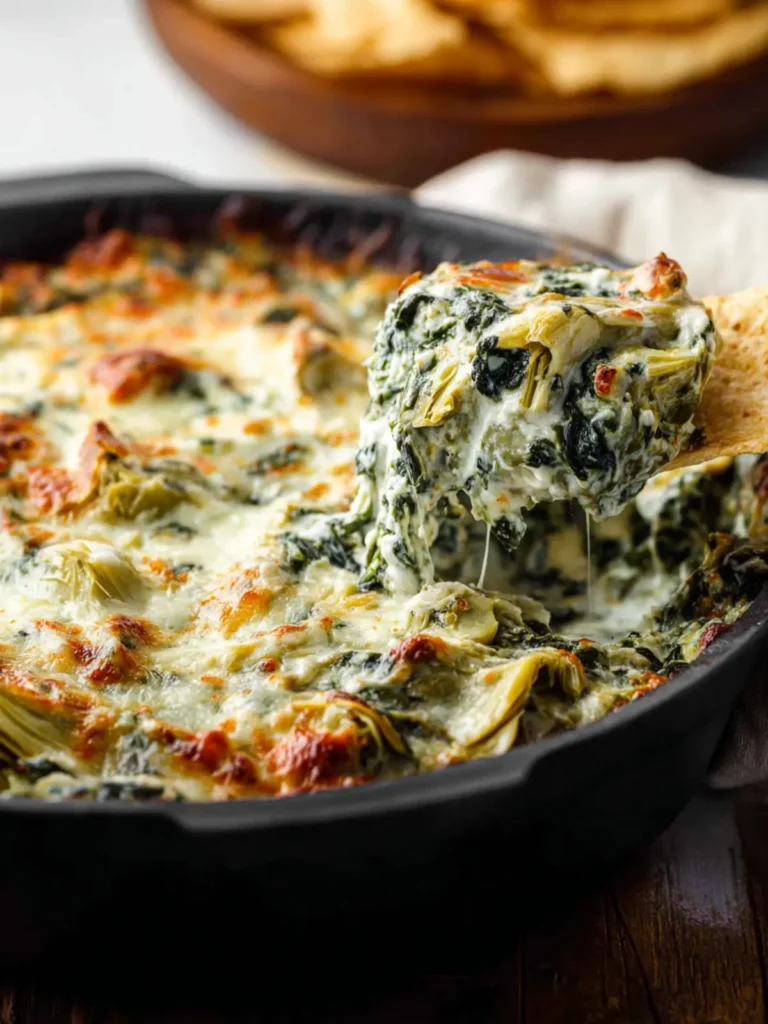 Easy Healthy Spinach Artichoke Dip – With Greek Yogurt First Image