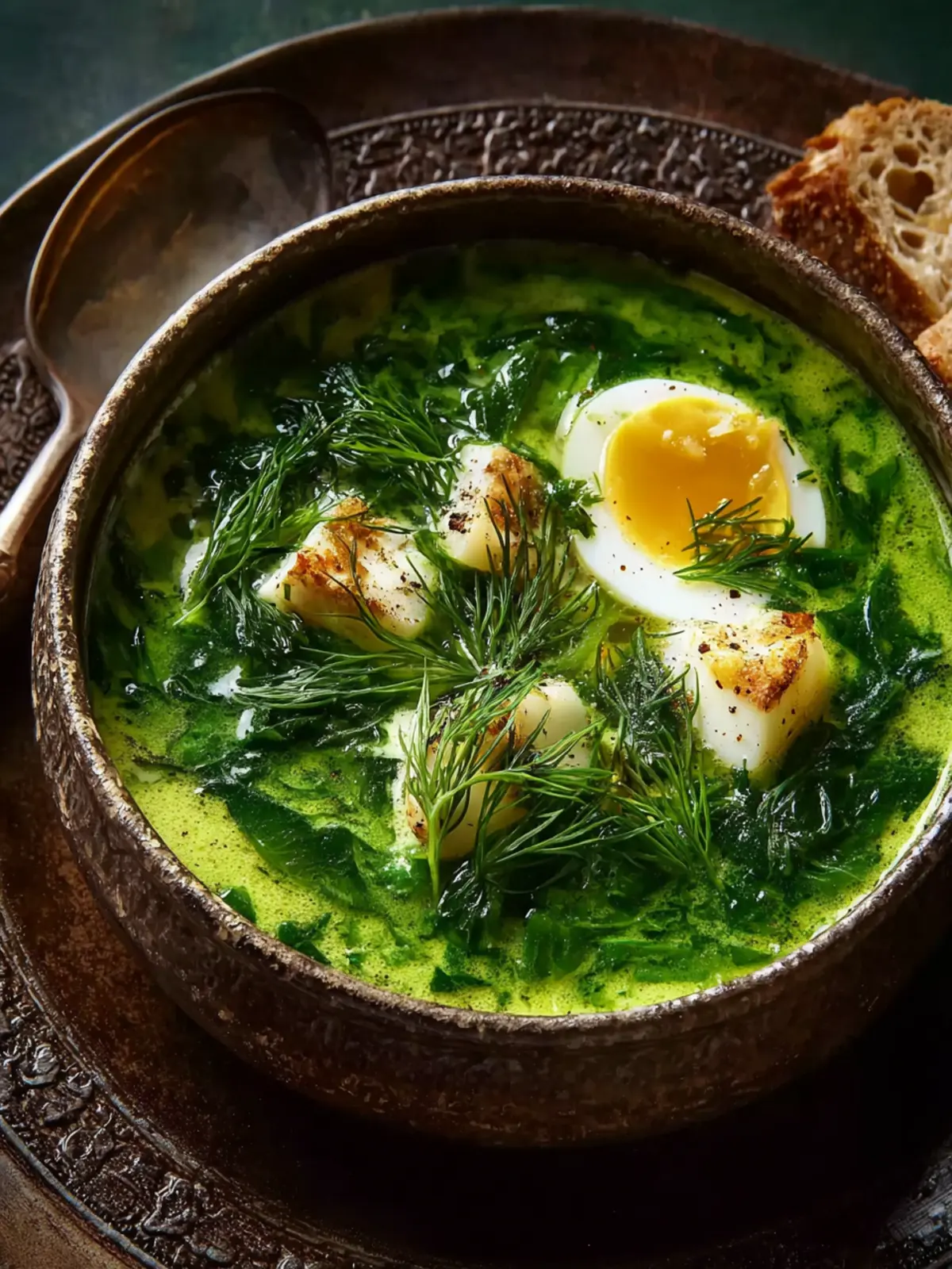 Green Borscht Ukrainian Sorrel Soup Second Image emfnq2