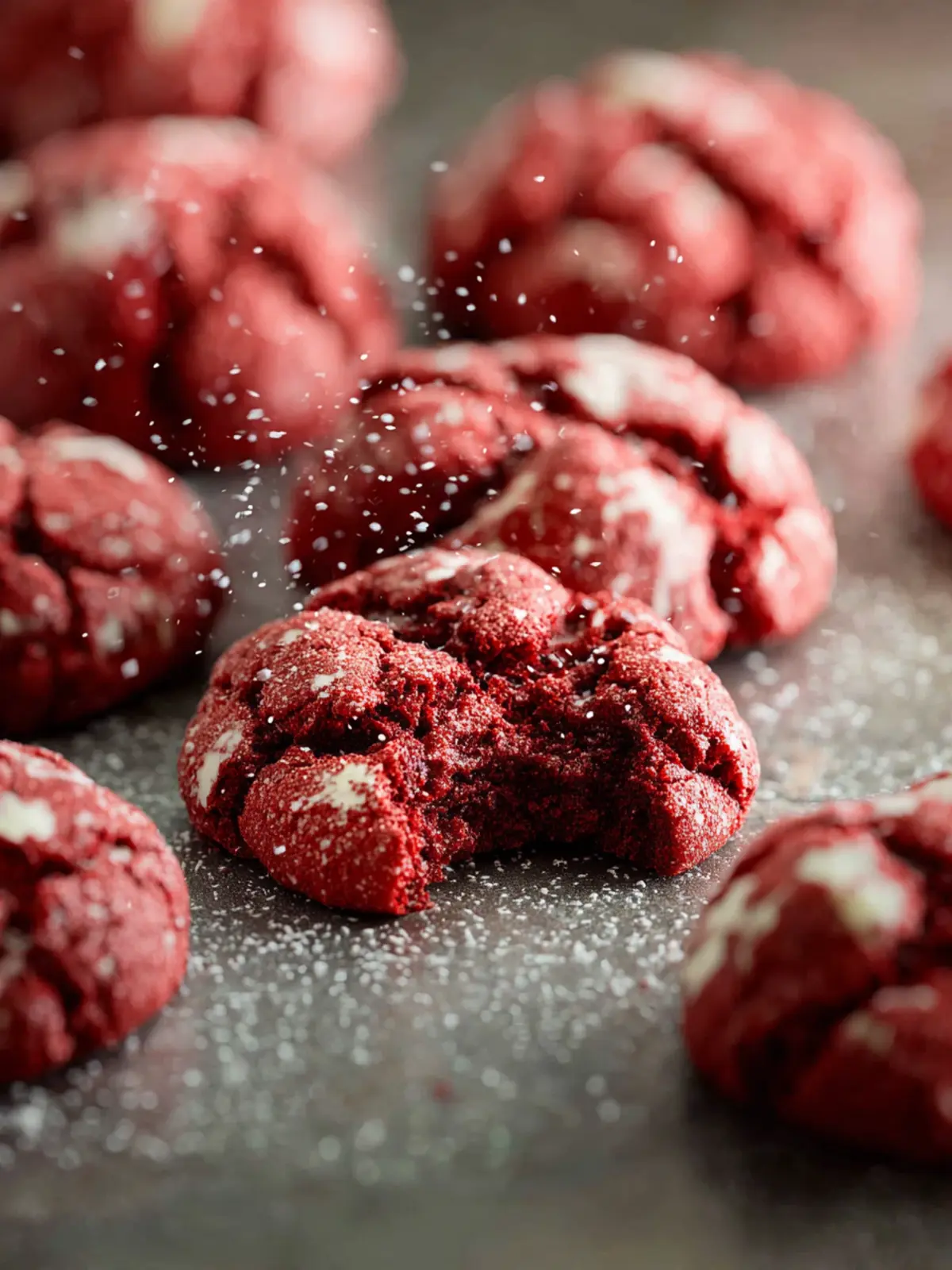 Red Velvet Gooey Butter Cookies First Image