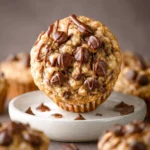 Skinny Peanut Butter Banana Chocolate Muffins First Image