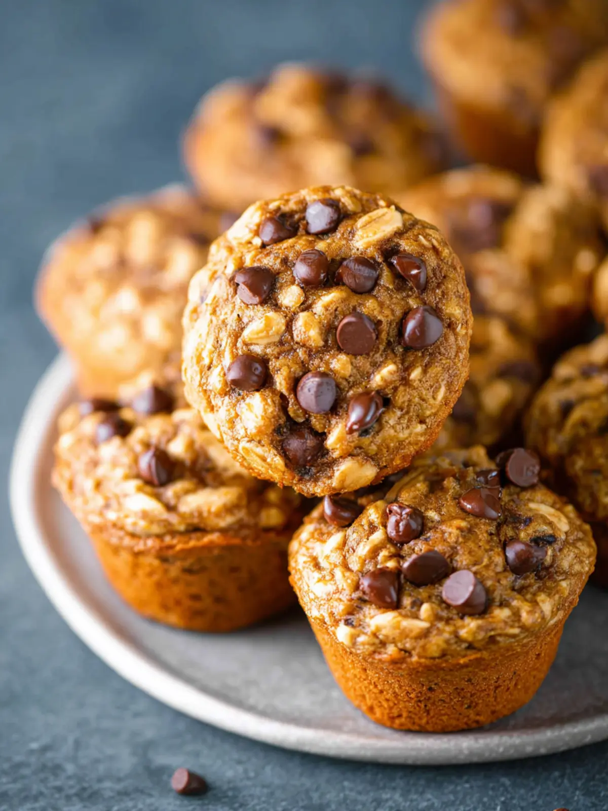 Skinny Peanut Butter Banana Chocolate Muffins Fourth Image a4usml