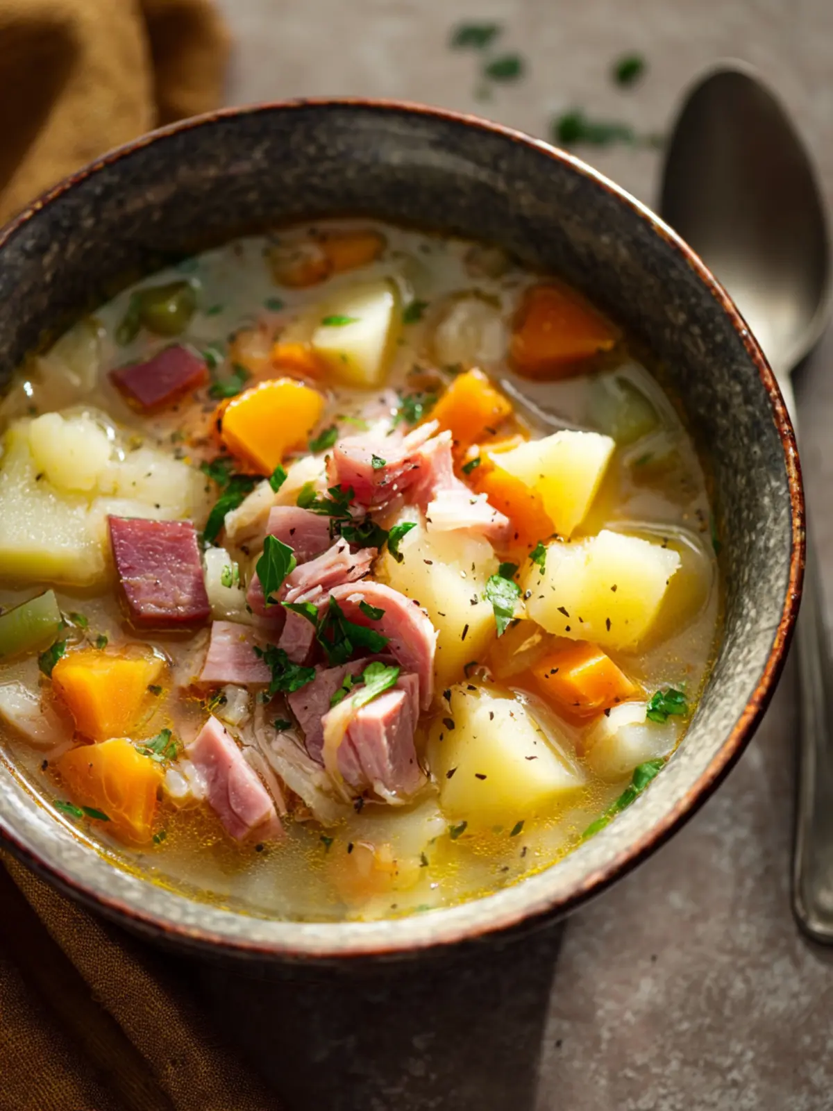 Slow Cooker Ham and Potato Soup First Image