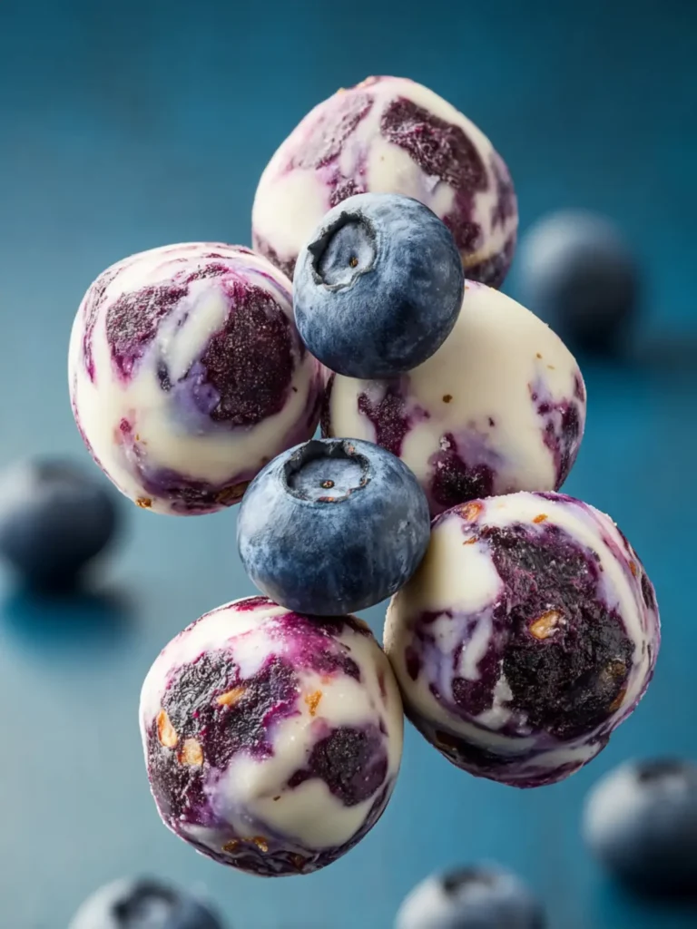 Blueberry Greek Yogurt Bites | Healthy Morning Bites Snack First Image