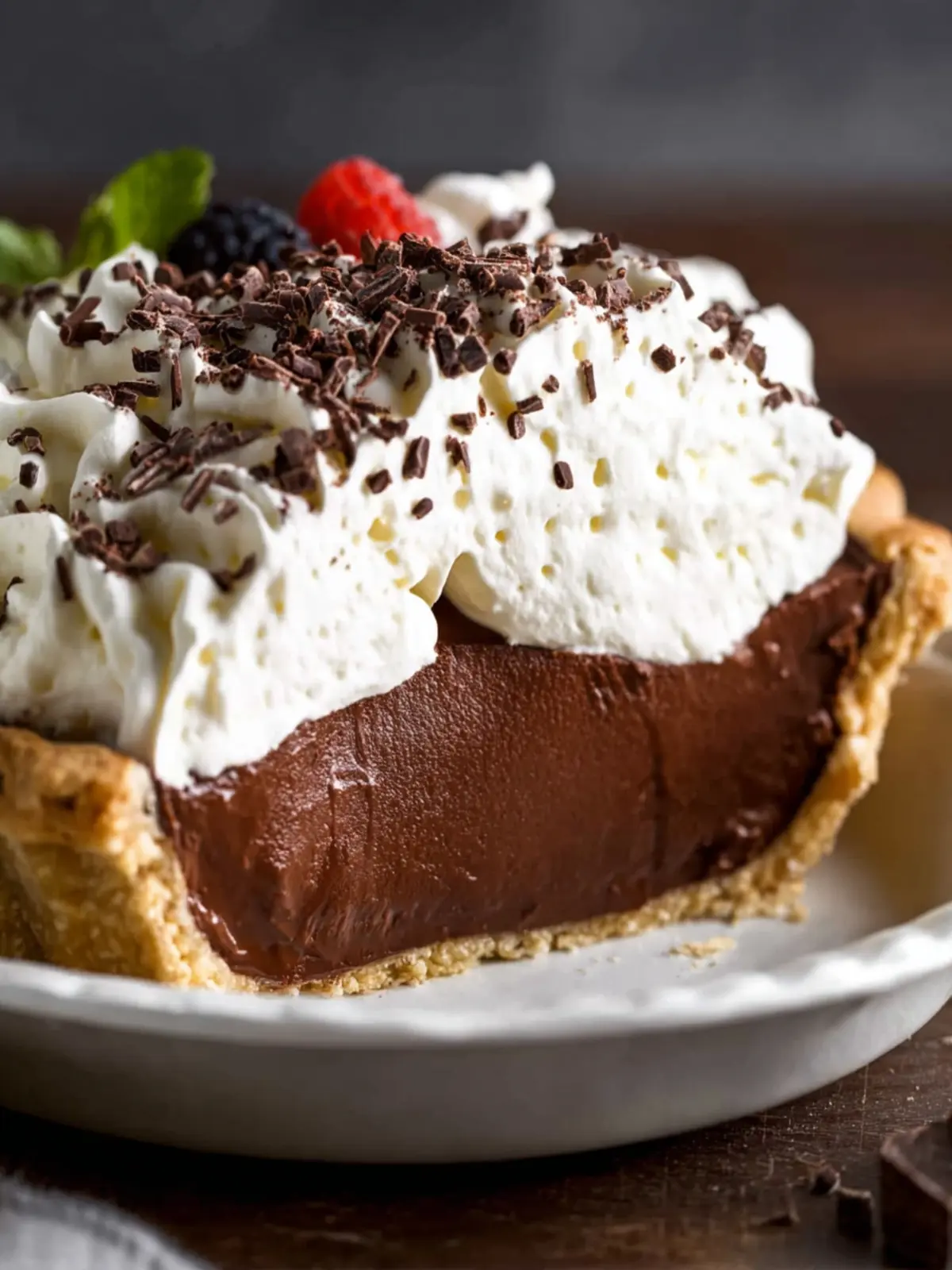 Chocolate Cream Pie: Irresistibly Rich and Easy at Home 8 Chocolate Cream Pie Fourth Image ughe8q