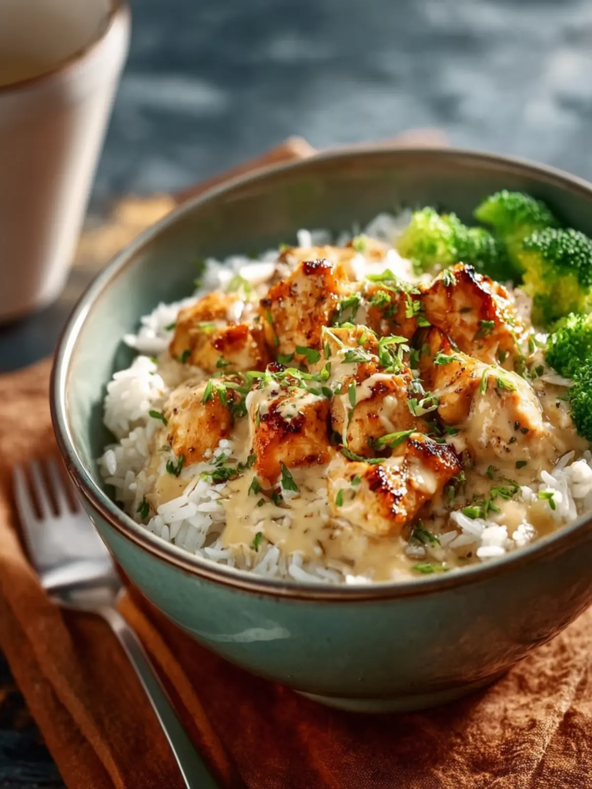 Creamy Garlic Chicken Rice Bowls A Cozy Classic Worth Sharing Second Image fahouq